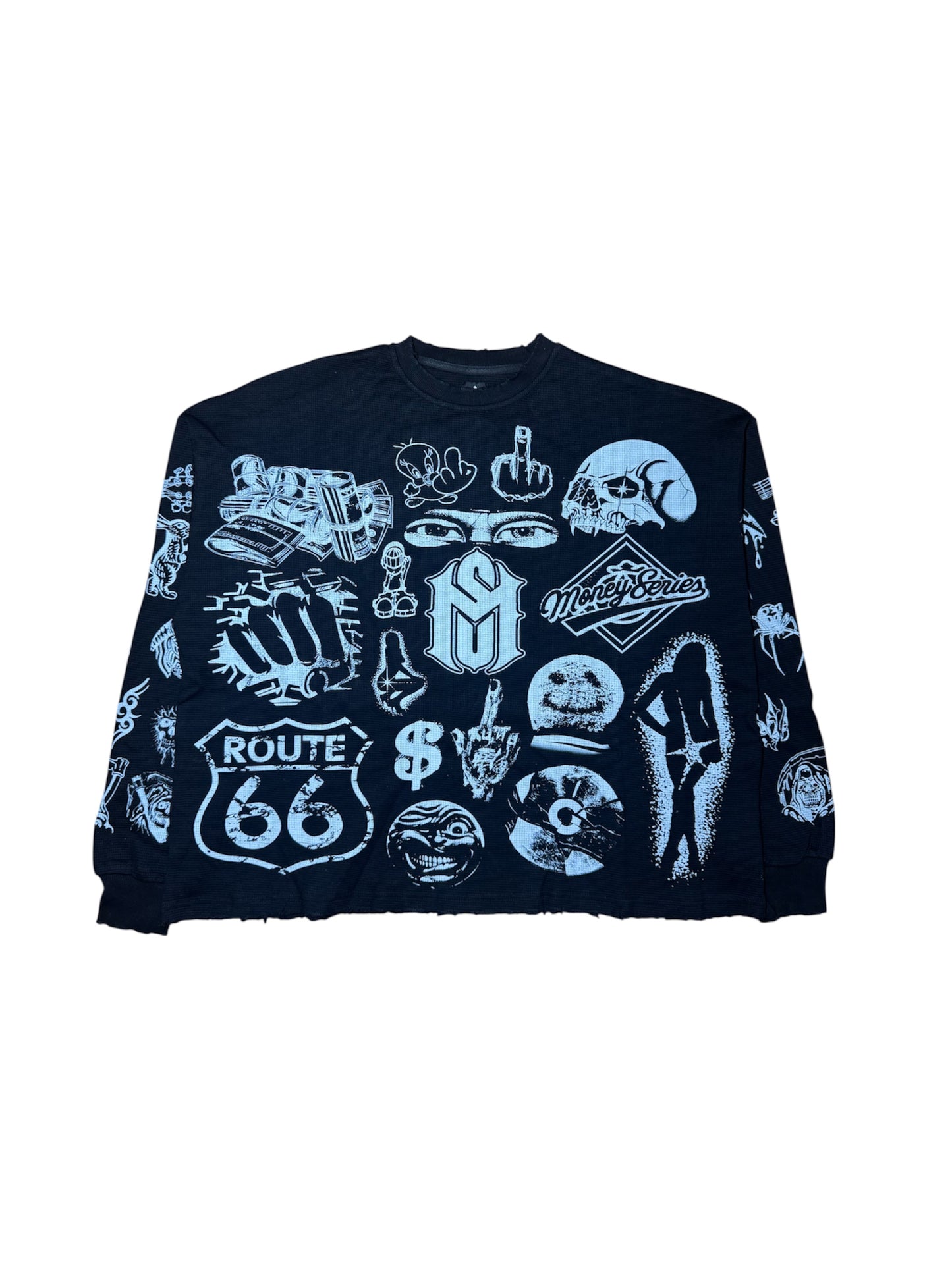 BLACK “NO PEACE” LONG SLEEVE