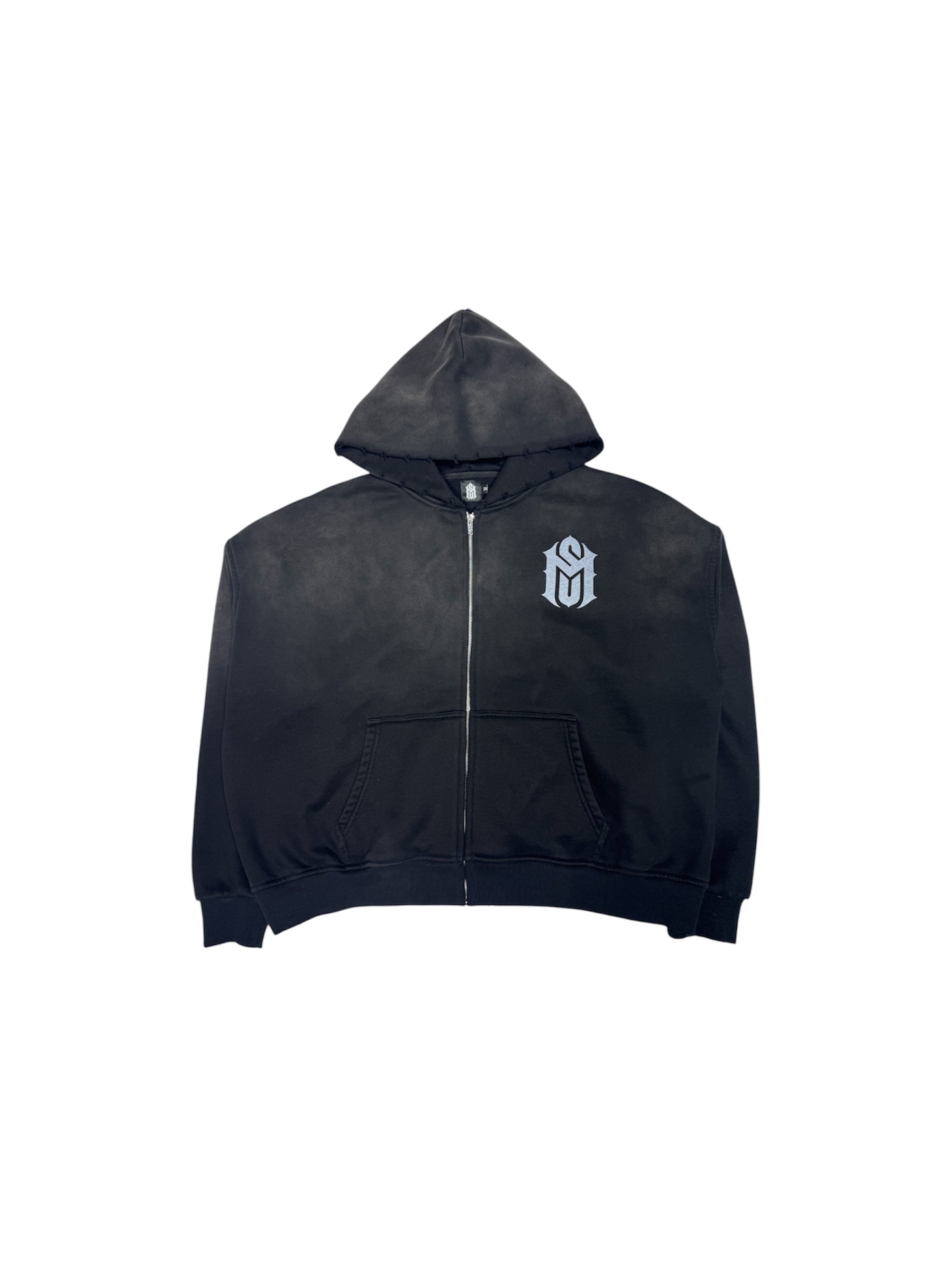 Black “SM” Zip-Up – SouthMadeGarments