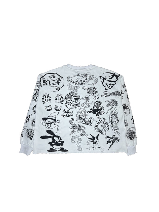 WHITE “NO PEACE” LONG SLEEVE